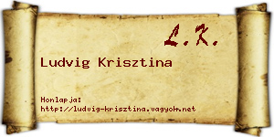 Ludvig Krisztina névjegykártya