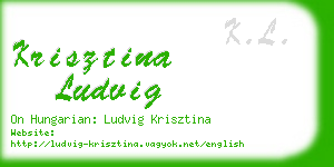 krisztina ludvig business card